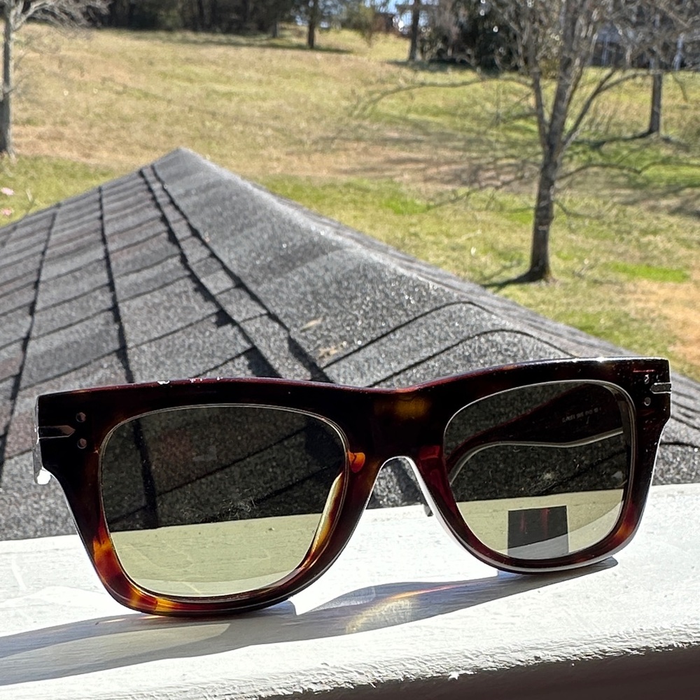 Céline Tortoiseshell Square Sunglasses Brown Italy Designer Classic UV - Picture 5 of 9